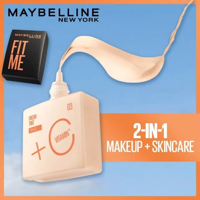 Maybelline New York Fit Me Fresh Tint Foundation mit Lichtschutzfaktor 50, 30 ml 2