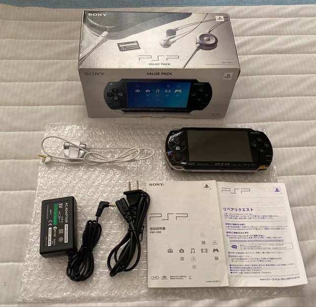 Console Sony PSP-1000 Noire - Avec Boîte, étui, Manuel, Sans Batterie | Occasion Très Bon état, Région Libre