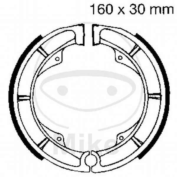 Ganasce Freno Posteriore per Suzuki Lt-A 400 F Eiger 4WD Anno Fab. 2002-2007