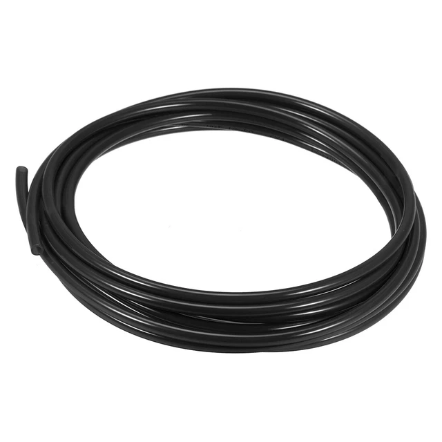Neumática Aire Tubería, 6mm OD x 4mm ID 3 Metros (118") PU Poliuretano Negro