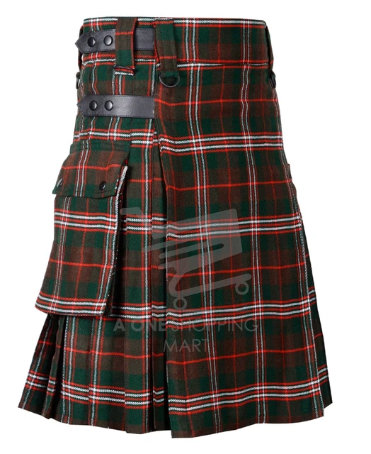Men's Scottish Traditional 8 Yard Tartan Kil Hunting Scott Tartan 8 Yard Kilt -