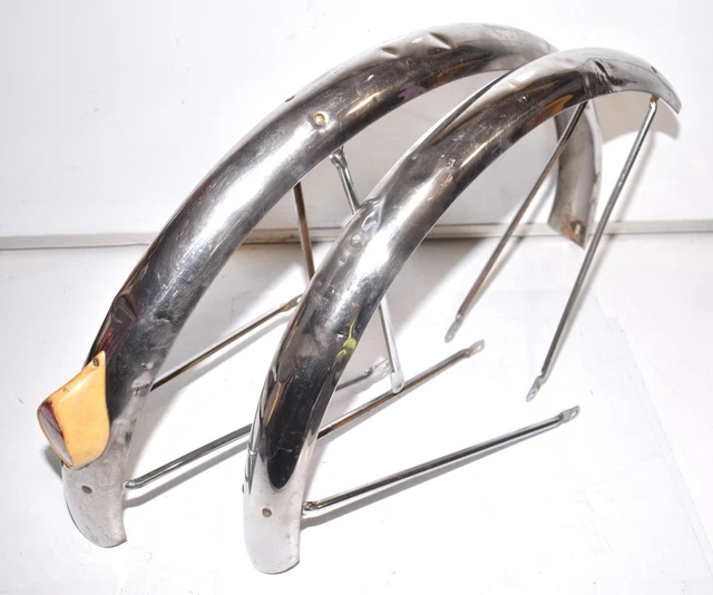 1964 Schwinn Corvette Bicycle * FENDER SET w REFLECTOR * Vtg Mens 26" Bike Part
