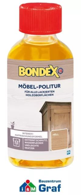 Bondex Lustrador de Muebles Claro 150ML / Mueble Renovación Y Cuidado /# 873317