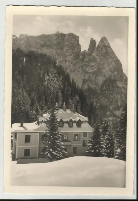 vecchia cartolina albergo pensione frommer alpe di siusi 1955