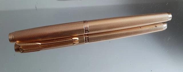 Stylo Plume Parker 75 Plaqué Argent Avec Plume Or 18 Carats - Neuf Sans Emballage