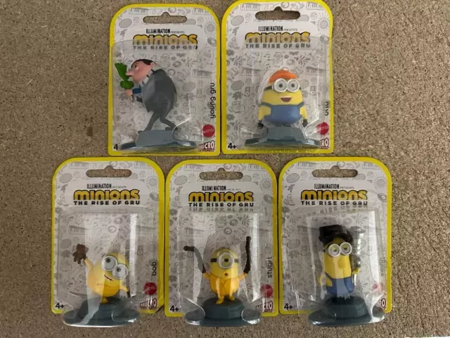 Mattel Minions The Rise De Lot Jeu Collection Chiffres 5er Neuf Blister