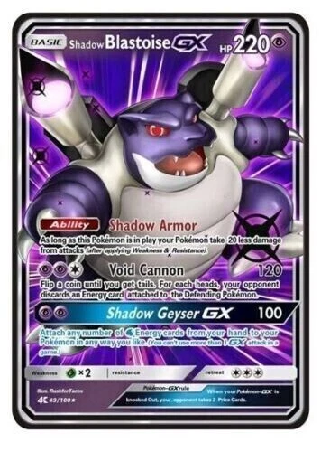 POKEMON SHADOW BLASTOISE GX Metal Gold Collectable Card VMAX VSTAR 6.95 -  PicClick UK