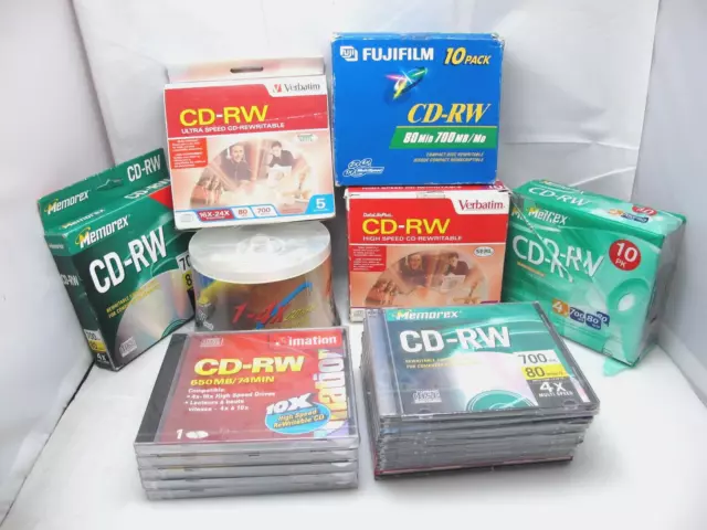 Huge Lot 107 CD-RW Rewritable Blank Media Audio Music Disc