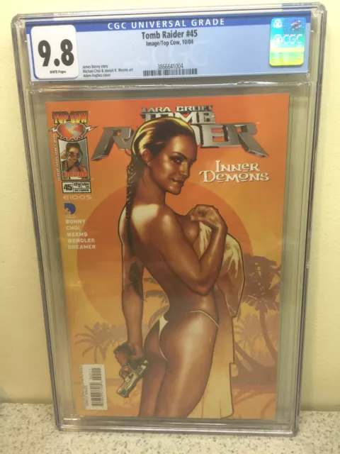 Rare Image Comics Top Cow Tomb Raider #45 Sexy Adam Hughes Cover Cgc Graded 9.8