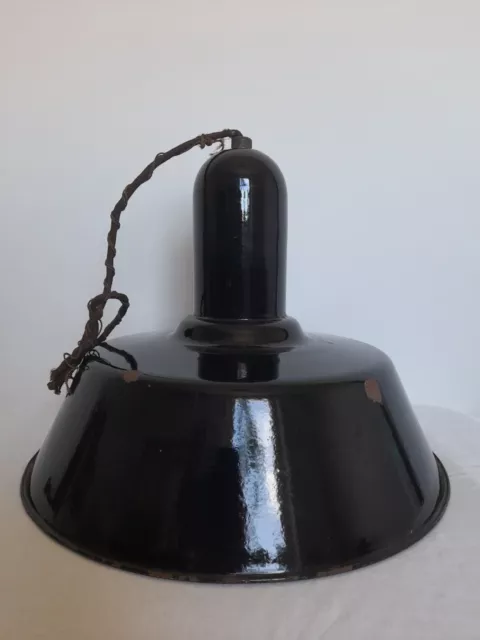 Art Deco Industrie Lampe Leuchte Deckenlampe Emaille Loft Vintage Design 1930s