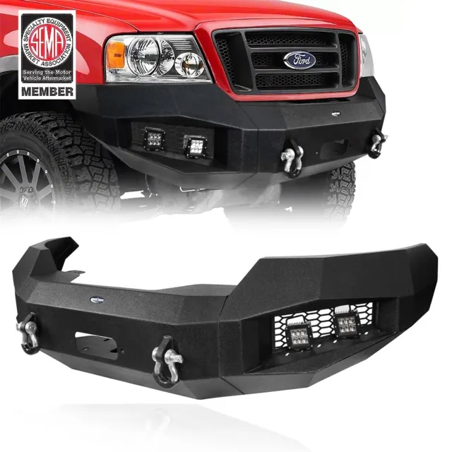 HR Ⅱ Sturdy Steel Front Bumper Assembly w/ Winch Plate for Ford F150 2004-2008