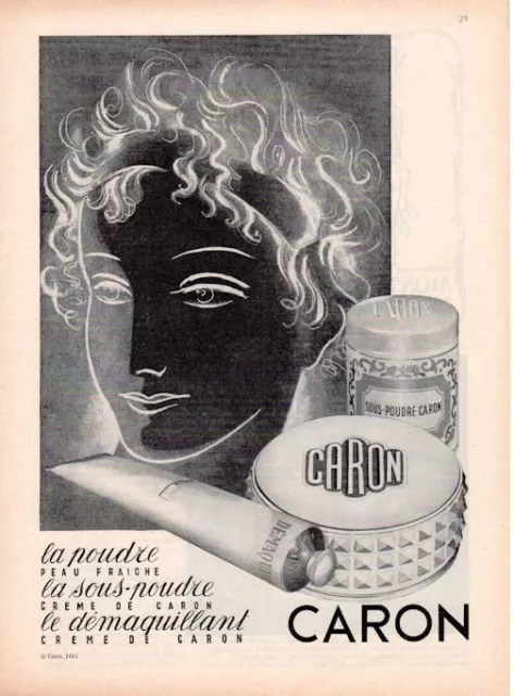 1959 Caron PRINT AD Bellodgia Fleurs de Rocaille Poivre Perfume Vintage Bottle