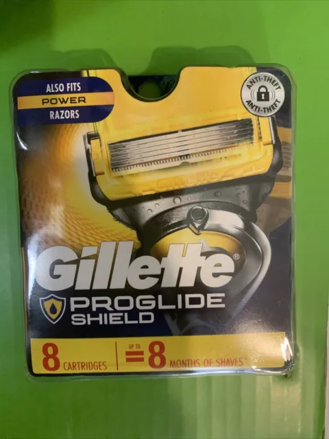 Gillette Proshield Razor Blade 8 refills Cartridges Factory sealed Pack Made USA