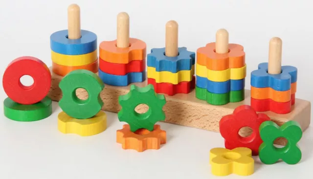 Sortierspiel Farben Formen Sortierbrett Holzspielzeug Lernspiel Steckspiel