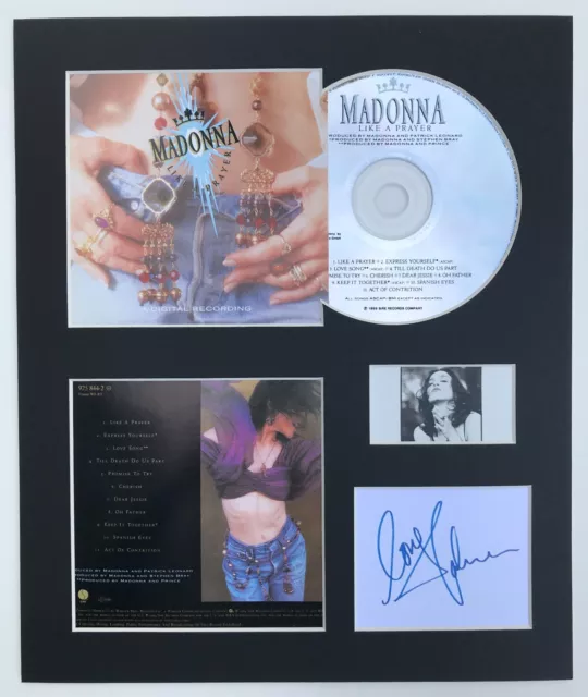 MADONNA - Signed Autographed - LIKE A PRAYER - Album Display