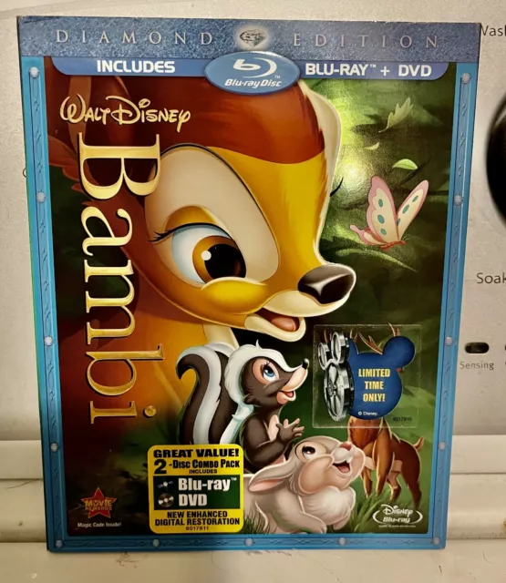 Bambi (Blu-ray/DVD 2011 2-Disc Diamond Edition) Authentic & Brand New