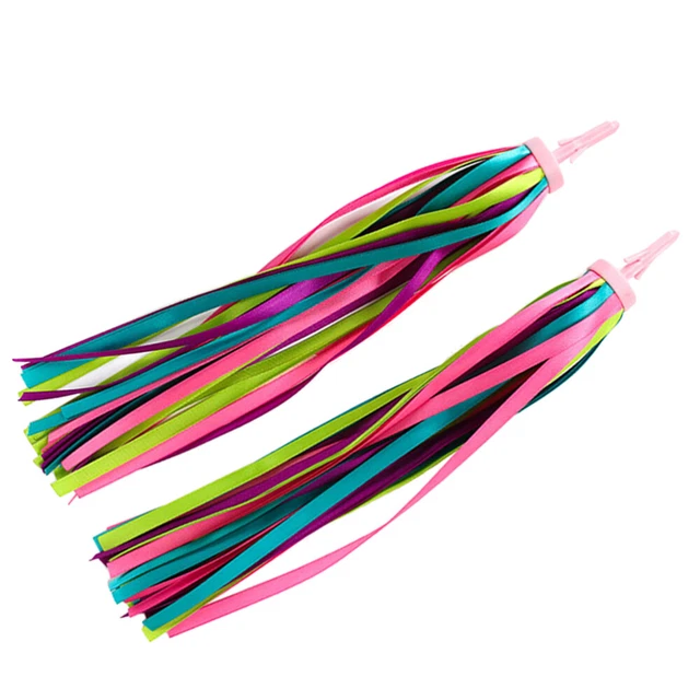 Banderoles Colorées Pour Guidon De Vélo Enfant – 26 Cm, Polyester, Faciles à Installer