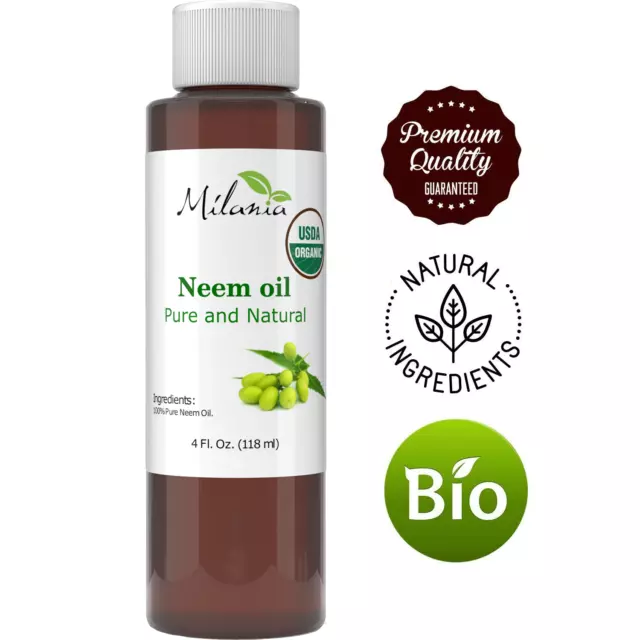 Neem Oil Premium Organic - Virgin, Cold Pressed, Unrefined 100% Pure