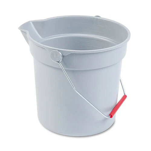 Rubbermaid Commercial 10 Quart Plastic Utility Pail - Gray