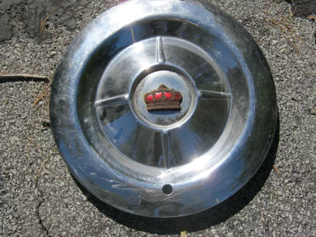 ONE FACTORY 1953 Chrysler Imperial 15 inch hubcap wheel cover bent ...