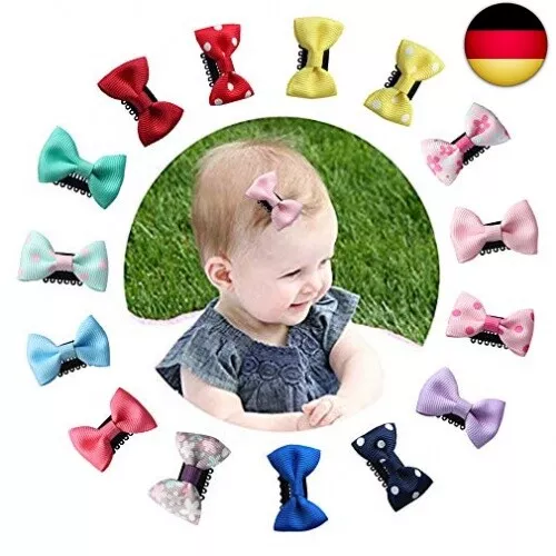 Winzige Baby-Haarspangen, Schleifen, Haarspangen, Ripsband, für Babys, Mädchen,