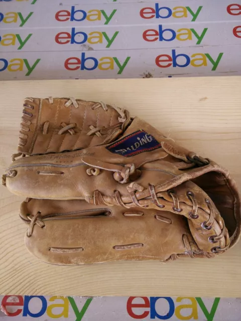 Vintage 70s Spalding Leather Baseball Glove Fielders Mitt Jim Fregosi Pro Model