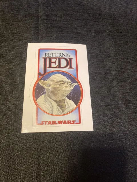 1983 Star Wars Fan Club RETURN OF THE JEDI Yoda Sticker ~ 5.5” ~ Unused