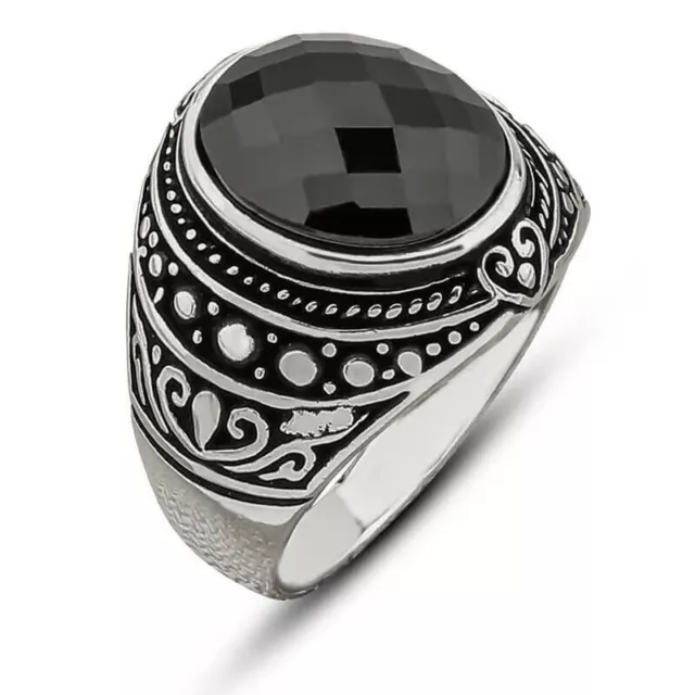 925  Real Silver Men's Ring.TURKISH HANDMADE JEWELERY.ALL SİZE