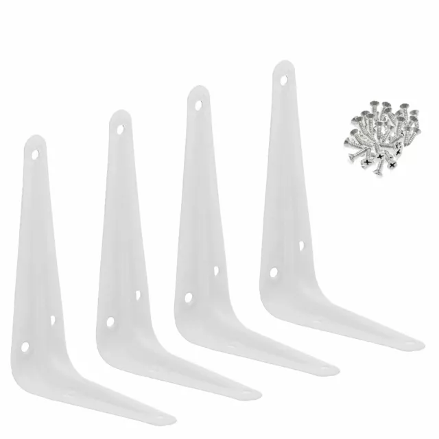 4x White Metal 5" X 6" Wall Corner Angle Shelving Shelf Brackets 4 Pcs 5x6 inch