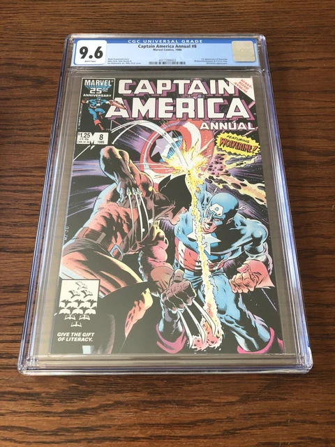 CAPTAIN AMERICA ANNUAL #8 (Marvel, 1986) CGC Graded 9.6 ~ White Pages