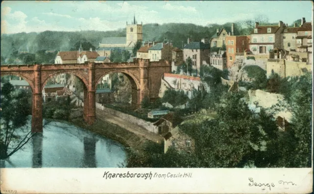 Knaresborough From Castle Hill 1903 Postmark Hartmann