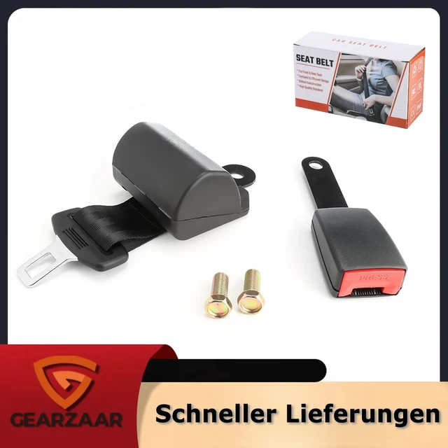 Sicherheit Gurt 2x 2-Punkt Beckengurt Sicherheitsgurt E4 - Verstellbar, Für Stapler, Baumaschinen, PKW & Bus, 37,6 Zoll Länge Sicherheitsgurt Schloss