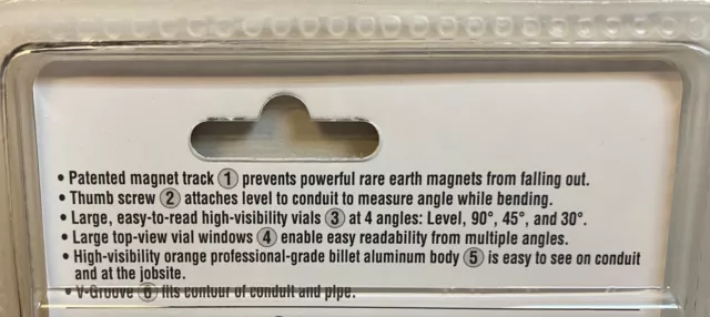NEW Klein Tools ACCU-BEND Magnetic Level - 4 Vial 935AB4V ____ FREE USA SHIPPING 3