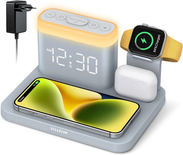 Chargeur Sans Fil Avec Calendrier et Réveil 3976 main image 1