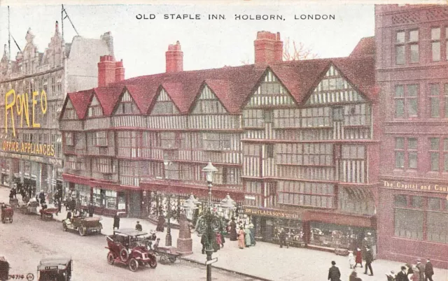 Postcard Street View Old Staple Inn Holborn, Old London England Valentines