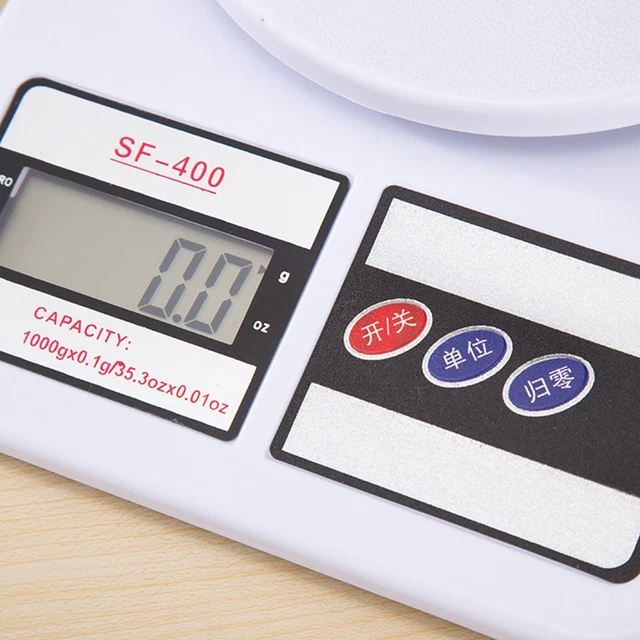 Escala digital de alimentos, báscula de cocina multifuncional de 22 libras/10 kg, peso de alimentos