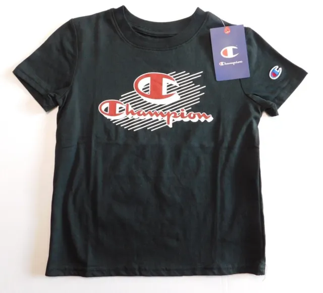 T-SHIRT--CHAMPION--Boys ACTIVEWEAR Logo--Size 5--BRAND NEW WITH TAGS