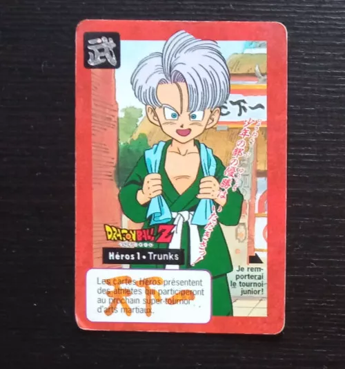 Carte Dragon Ball Z DB DBZ - Héros 1 - Trunks - Bandai Carddass Part 16 1995