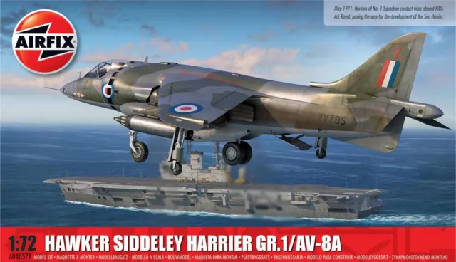 Airfix A04057A Hawker Siddeley Harrier GR1 AV-8A 1/72 Scale Plastic Model Kit