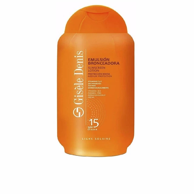 Solaires Gisele Denis unisex EMULSIÓN BRONCEADORA sunscreen lotion SPF15 200 ml