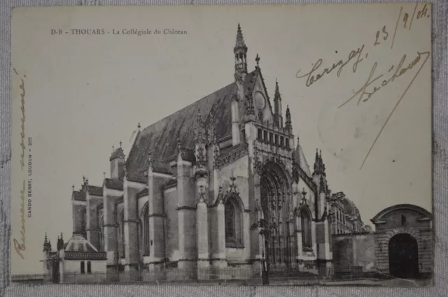 CPA " THOUARS - La Collègiale du Château