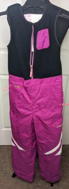 Spyder Hot Pink Size 8 Youth Snow Bib Insulated Snow Pants Winter Ski Gear Girl