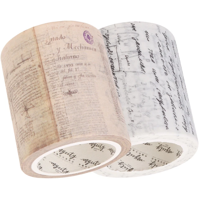 2 cintas de papel washi góticas vintage cintas de álbum de recortes cintas washi para el día a día