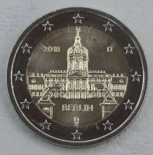 2 Euro Gedenkmünze Deutschland D 2018 Berlin / Schloss Charlottenburg unz.