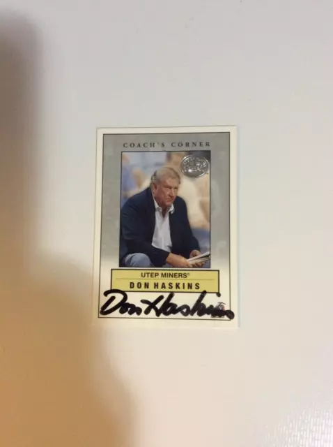 2001 Fleer Greats of the Game Basketball- Don Haskins Autograph Card - HOF