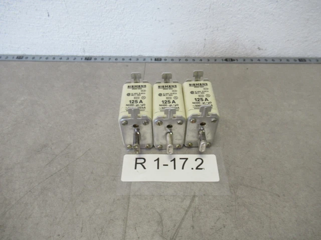 3x Siemens 3NA3832 Nh-Fusible 125A