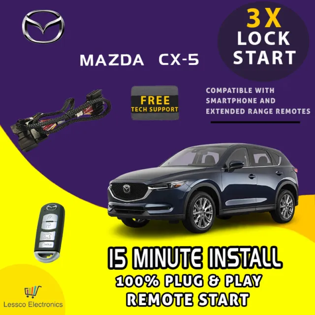 100% Plug & Play Remote Start fits 2021-2024 Mazda CX5 Push Start MANUAL or AUTO