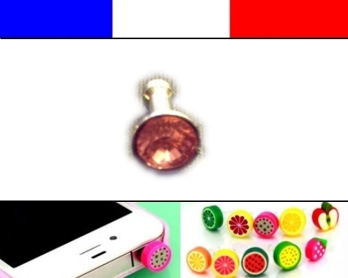 Cache anti-poussière jack universel iphone protection capuchon bouchon Diamant 7