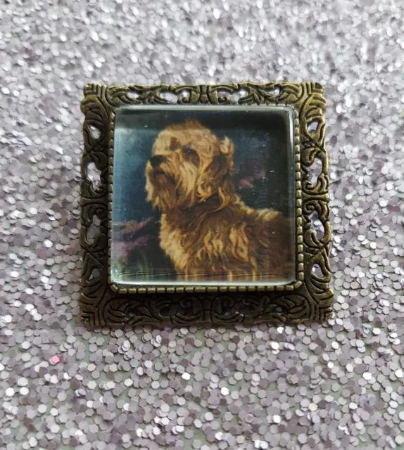Dandie Dinmont Terrier Dog brass pin brooch & Necklace Pendant Jewelry FREE SHIP