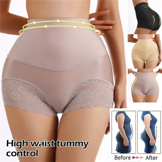 Women Thong Panties Tummy Control Pull Me In Pant High Waist Magic Lace  Knickers